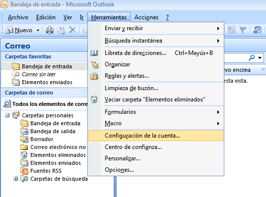 Como configurar o Oulook 2007